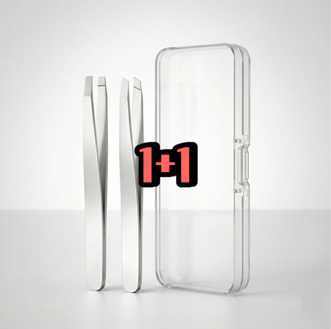 온리담 정밀 속눈썹 핀셋 미세모족집게 트위저 2개, 1세트, 실버