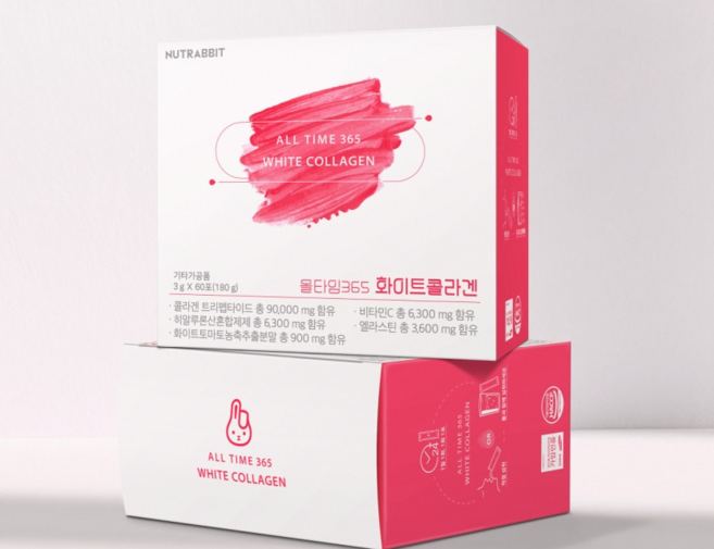 뉴트레빗 올타임365 화이트 콜라겐 3g x 60포 2개월분 히알루론산 엘라스틴 비타민C 이너뷰티 피부미용, 1개, 60정