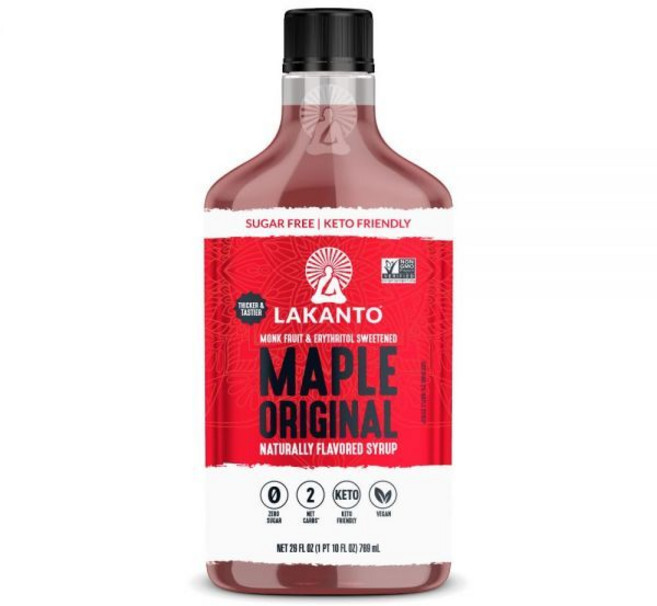 캐나다 단풍 시럽 팬케이크 와플 오트밀 커피 차 그래놀라 프로스팅 & 드레싱 제로 슈가 케토 비건 글루텐 프리 순 탄수화물 1g 13 Fl Oz 위 라칸토 무설탕 메이플, 13 Ounce (Pack of 1), 789ml, 1개