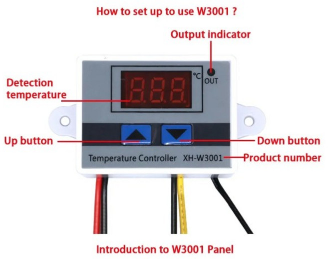 XH-W3001 W3001 LED 디지털 온도 조절기 온도 테스터 스마트 온도 조절기 온도 센서 컨트롤러 릴레이 출력, 01 빠른, 03 DC 24V