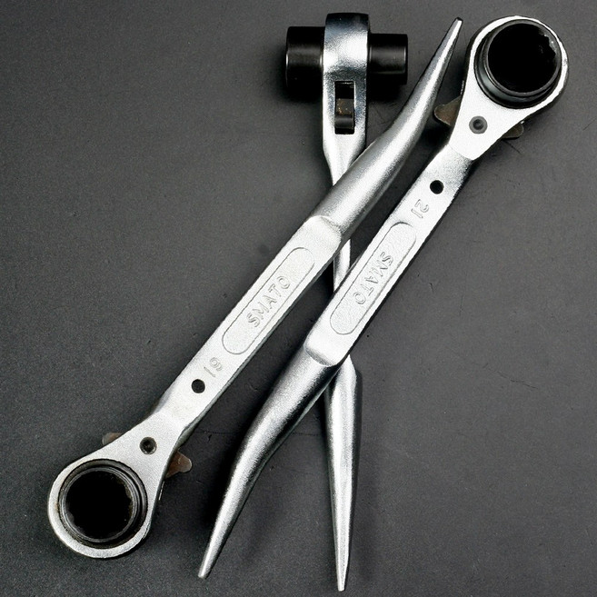 SMATO 라쳇렌치(숏타입) 22/24 깔깔이 갠산기 양구렌치, 1개