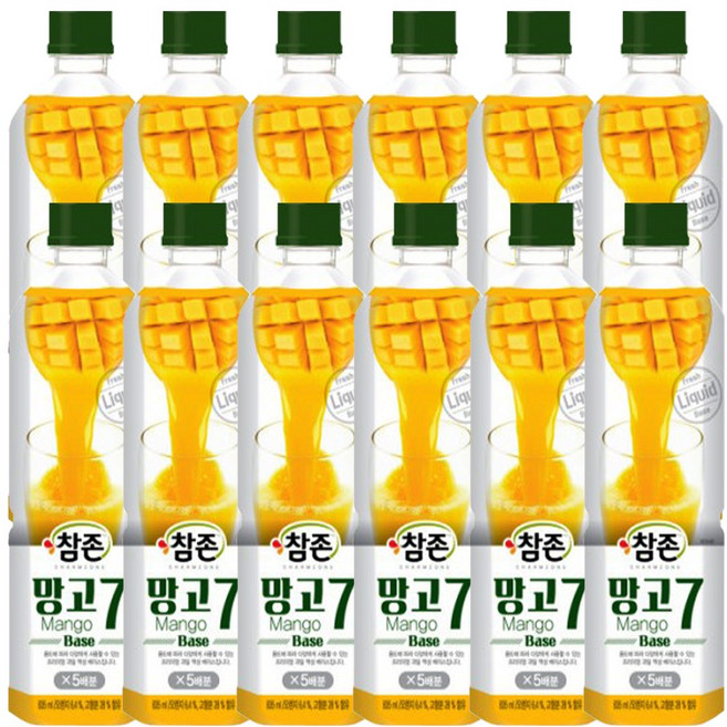 참존식품 망고7 원액 주스, 12개, 835ml