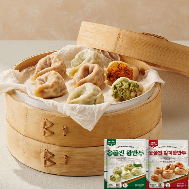 전주한옥만두 옹골진 왕만두세트(고기 김치), 1개, 2kg