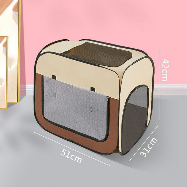 寵物烘乾箱 寵物洗澡吹毛烘乾機 狗狗洗澡家用烘乾籠子 可摺疊, 1個, 咖啡小號烘乾箱, 咖啡色