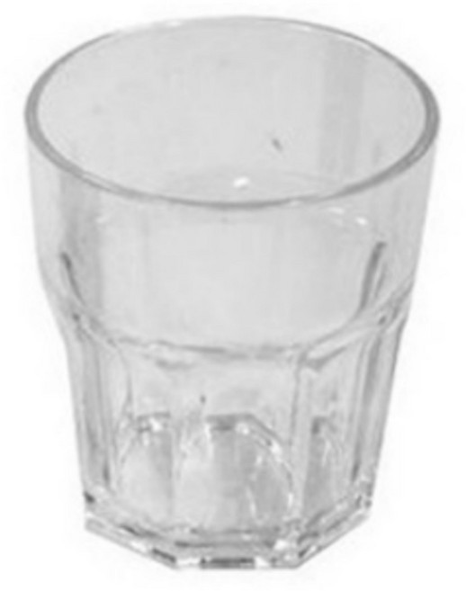 리빙메이트 플라스틱 팔각 물컵 270ml, 투명 색상, 5개