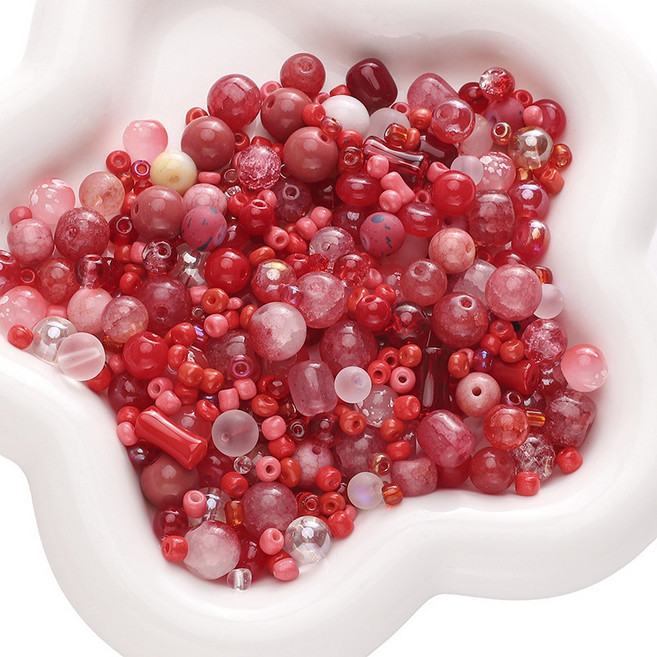 백지마켓 한봉지로 만드는 비즈 공예 diy 키트, 1개, 7.레드