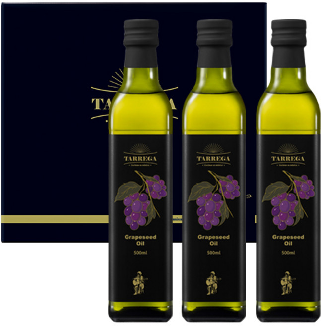 [타레가]포도씨유 500mlx3 선물세트, 1개