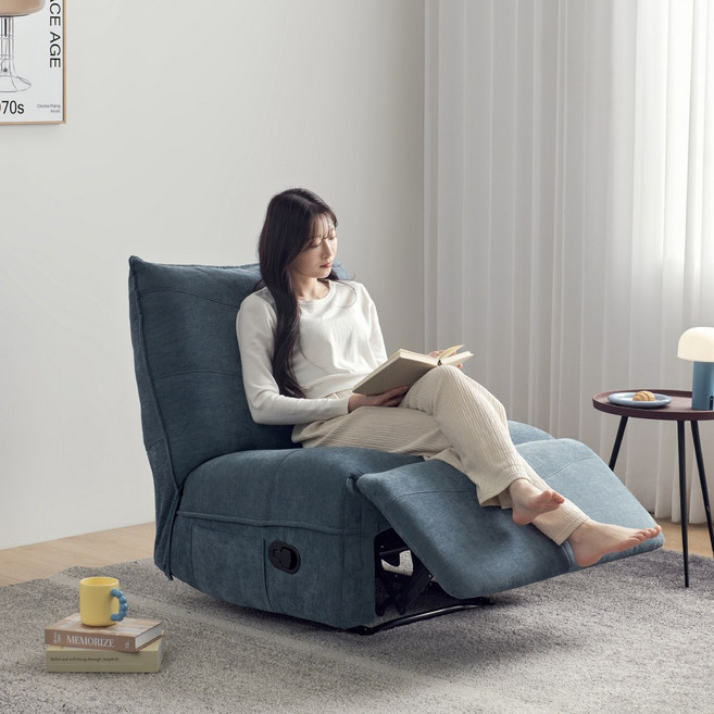 모던하우스 가구 페그 1인 수동리클라이너 더스티블루 DL1326004