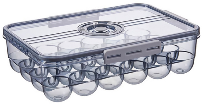 벨로비 반투명 계란보관함 24구, 그레이, 1개