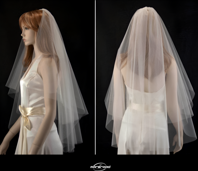 셀프웨딩 면사포 베일 [심플 웨딩베일 숏베일 브라이덜샤워 결혼식 웨딩 촬영 소품], 웨딩 베일