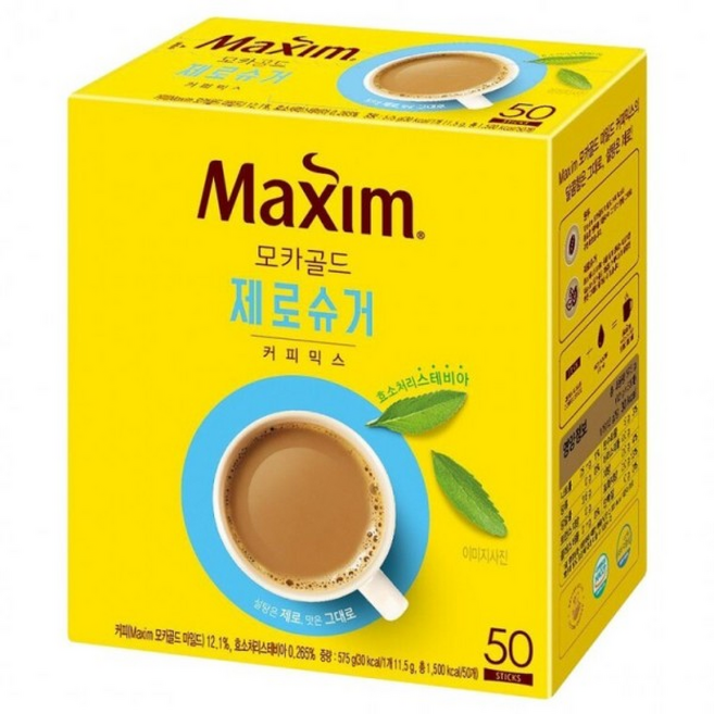 맥심 모카골드 제로슈거 커피믹스 11.5gx50T 동서식품 탕비실 오피스 홈카페, 11.5g, 50개입, 50개