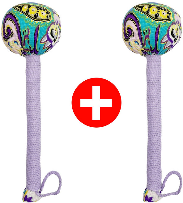 한방찜질봉 어깨안마 두드림봉 쑥봉 허리통증완화 지압도구, 퍼플 1+1, 2개
