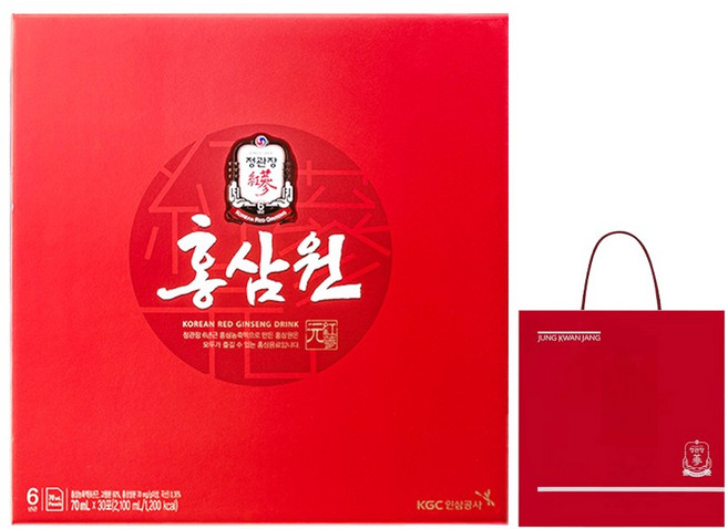 정관장 홍삼원-쇼핑백증정, 70ml, 30개