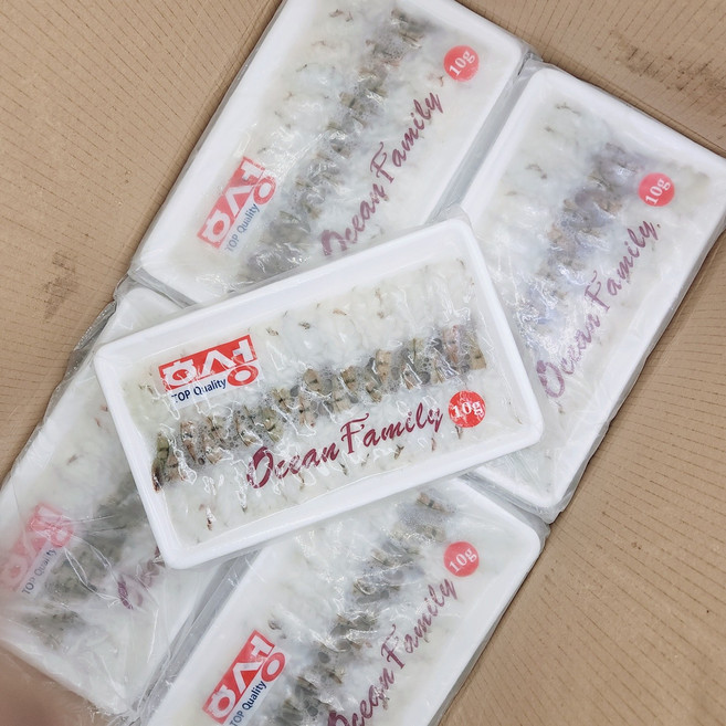 업소용 초밥용 청미새우 1박스 8kg(200g x 40팩)10g 탈각얼룩새우살 800마리, 1