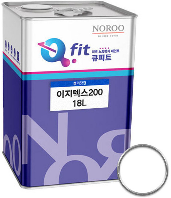 이지텍스 200 18리터 노루페인트 수성 외부용 페인트 콘크리트 외벽용, 백색, 18L, 1개