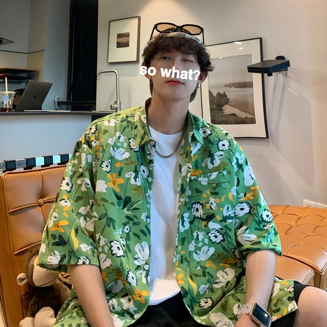 花襯衫 夏威夷度假風短袖襯衫