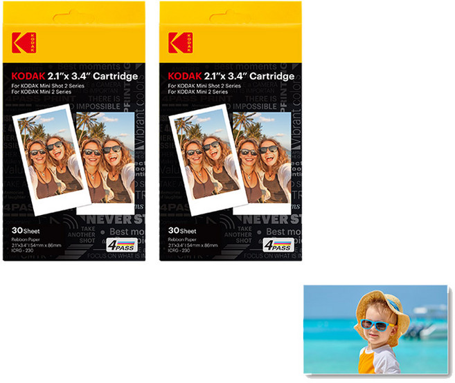 코닥 미니2 / 미니샷2 전용 카트리지 2.1 x 3.4 30p, 미니2/미니샷2 30P, 2개