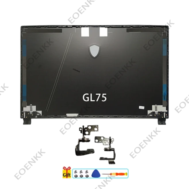 MSI GE75 시리즈용 교체 하우징 키트 스크린 후면 커버 전면 베젤 힌지 LCD 프레임 (레이더/레오파드, 04 A hinges GL75