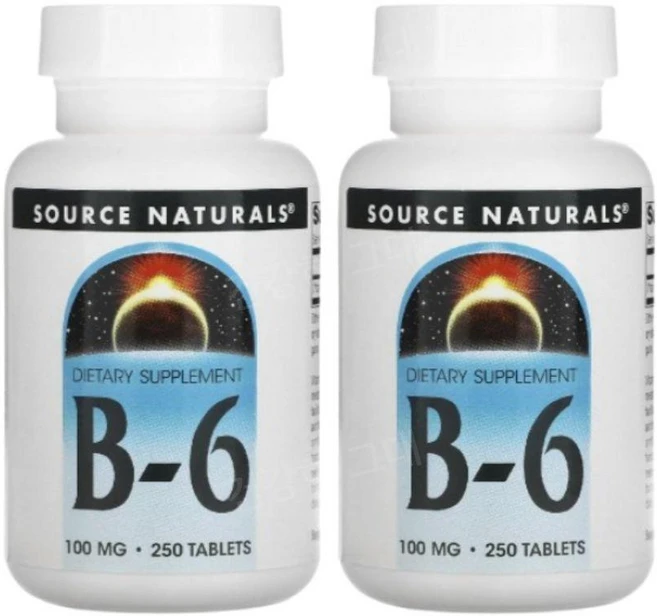 소스네츄럴스 B-6 100 밀리그램 250 태블릿, 2개, 250정 - 쿠팡