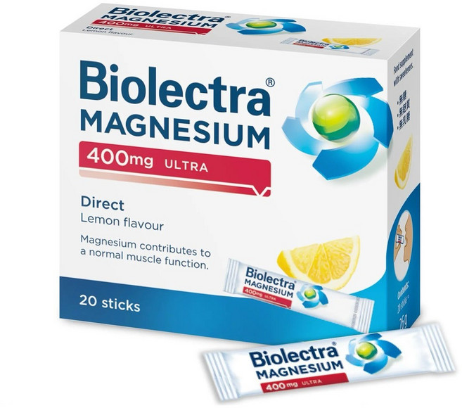 Biolectra 鎂溶易 口腔崩散微粒 400毫克 檸檬口味 20包, 1個