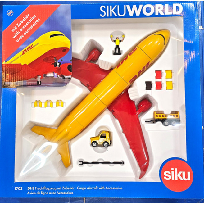 시쿠 DHL 화물 비행기와 액세서리 세트 미니어쳐 다이캐스트 SK1702, 1개