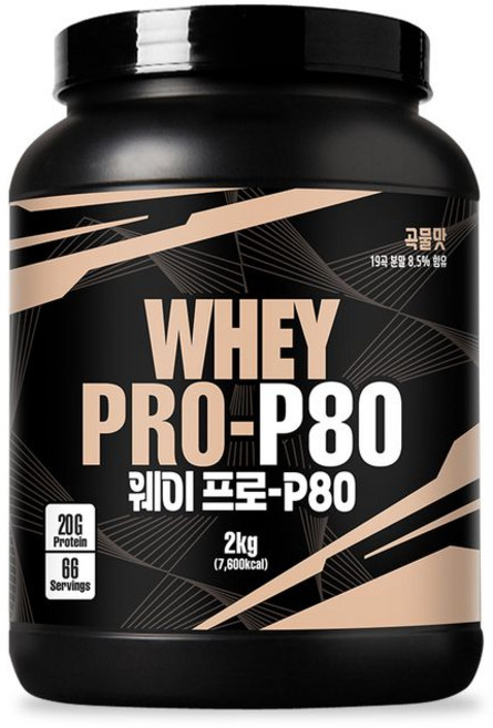SP스포츠 웨이프로 단백질쉐이크 P80 곡물맛, 1개, 2kg
