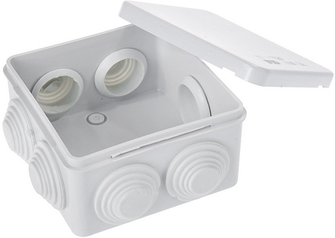 BD988 Coms CCTV 하이박스 정션박스 전기박스 85x85x50mm 방수 IP55 등급 / CCTV 카메라 단자 변압기 장착, 1개