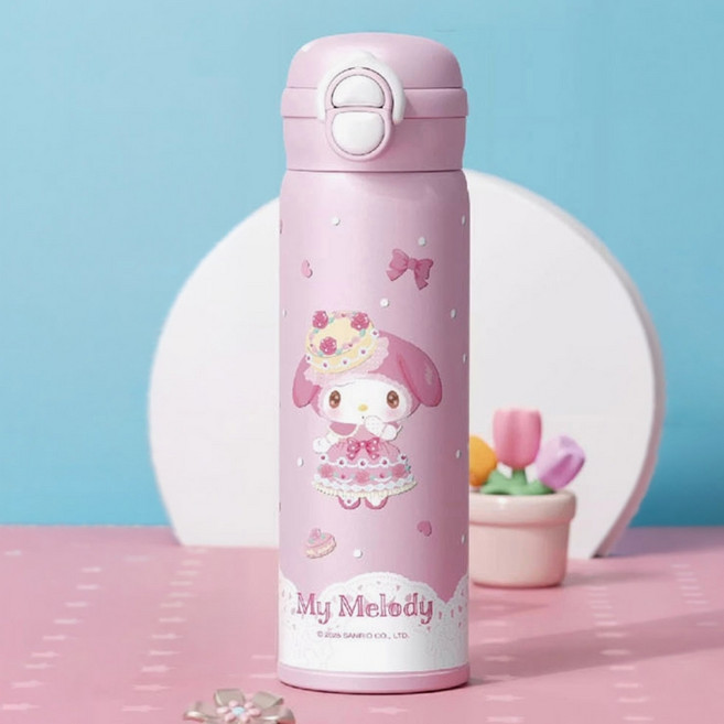 산리오 이중빨대 스텐 텀블러 500ml 마이멜로디
