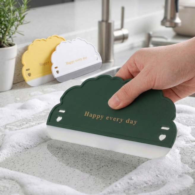 아시룸 미니 스퀴지 다용도 물기제거기 3P, 그린+화이트+옐로우, 1개