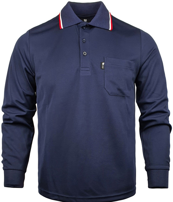 춘추 작업복 쿨론 긴팔 티셔츠 일터루 IS-23 네이비