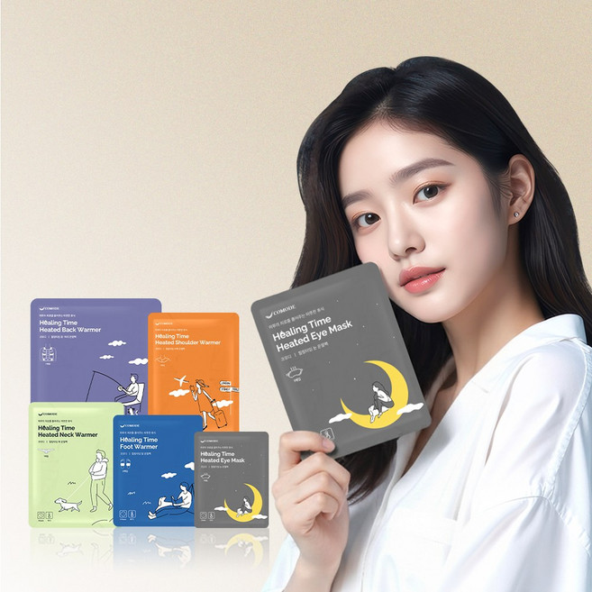 코모디 힐링타임 온열팩 올인온 눈 목 어깨 등허리 발 찜질팩 5종 키트, 1개