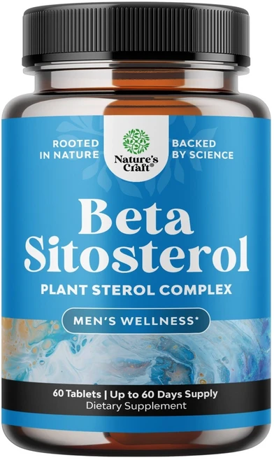 네이처스크래프트 남성용 베타 시토스테롤 플랜트 스테롤 컴플렉스 타블렛, 1개, 60정 - 쿠팡