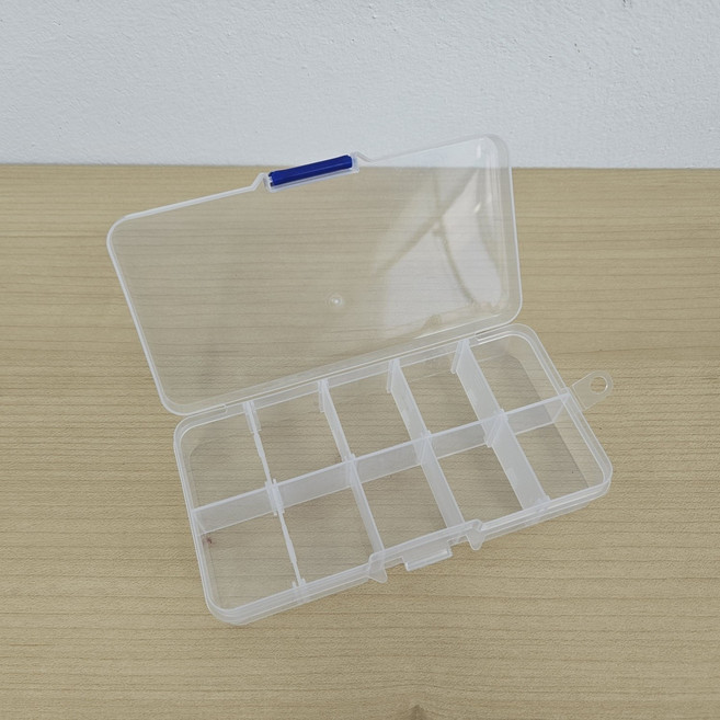미니 10칸 투명 플라스틱케이스 4개, 단품, 1세트