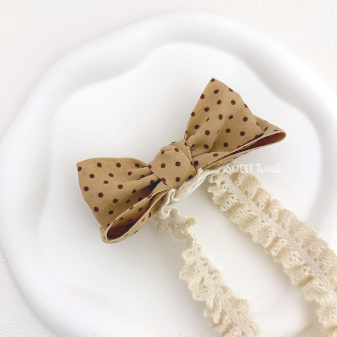 Sweet Twins 韓系點點立體蝴蝶結寶寶髮帶 嬰兒頭飾