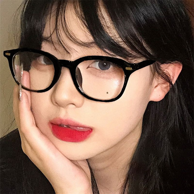 슈비코 긱시크안경 블루라이트 차단 안경 가벼운 사각 뿔테 남자 여자 패션 안경테