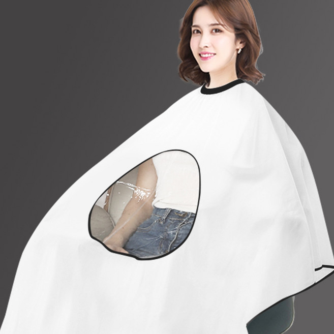 1/2/3/4구성 투명 창문 미용 컷트보 염색보 파마보 미용실 앞치마 미용가운 어린이 커트보, 3개, 화이트