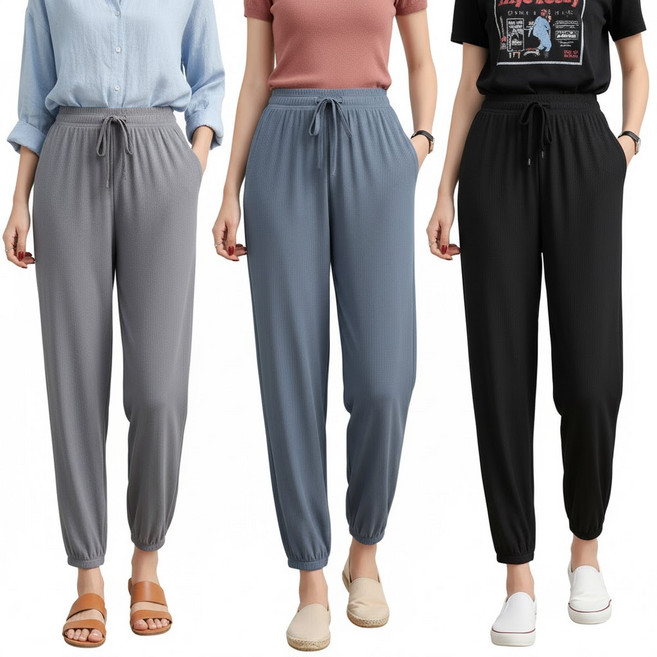 히트그램 1+1+1 여성 시원한 쿨 냉장고바지 여름 편한 바지