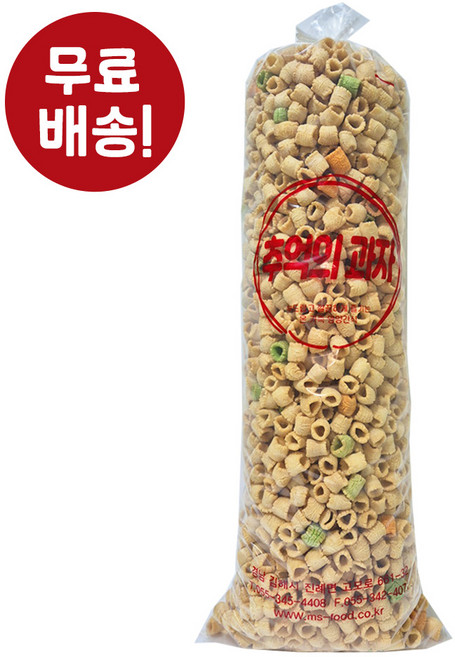 추억의과자 색구운대롱과자 1kg(박스포장)