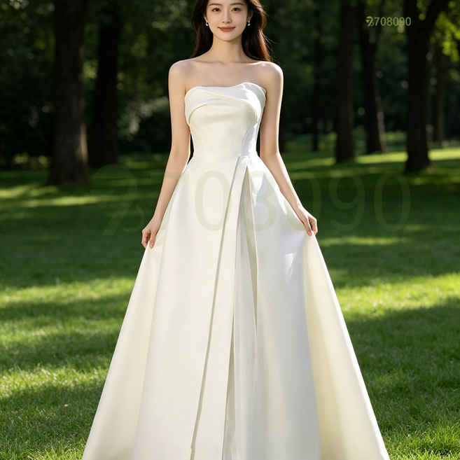 708090 신부드레스 프렌치 튜브탑 웨딩드레스