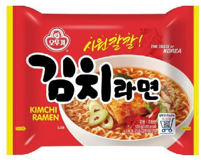 오뚜기 김치라면 120g, 6개