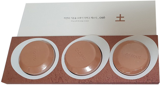 오제끄 오색 황토 머드바 100gx3ea 오색황토 비누 (시그니처바), 1set, 100g, 3개입