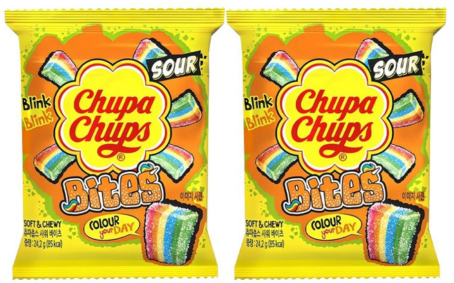 츄파춥스 사워 바이츠 젤리 10개입, 242g, 2개