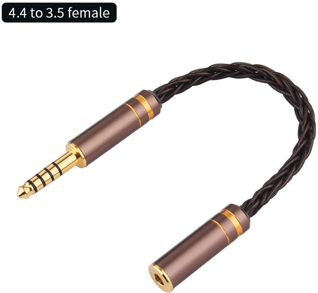 변환 케이블 밸런스 2.5/3.5/4.4mm 남성 여성 HiFi 연결 어댑터 sony 용 무손실 전송, [06] 4.4 to 3.5 female