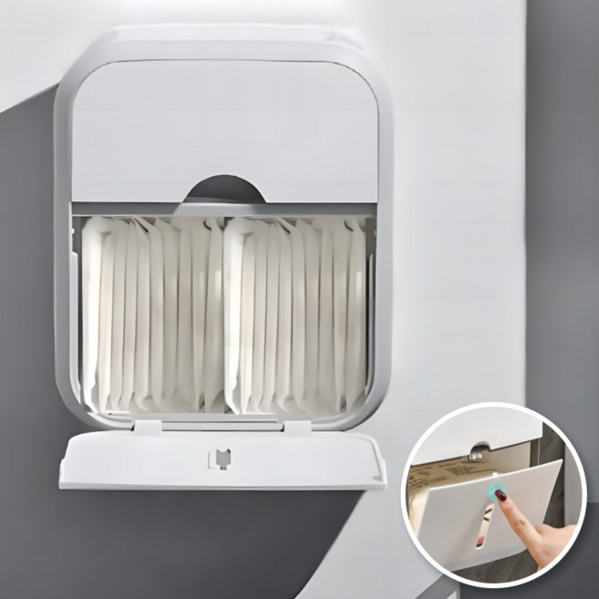 루바르 무타공 시크릿 생리대 보관함, 화이트그레이, 1개