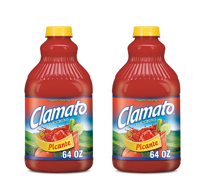 Clamato El Original Picante Tomato Cocktail Mixer 클라마토 엘 오리지널 피칸테 토마토 주스, 1.89L, 2개