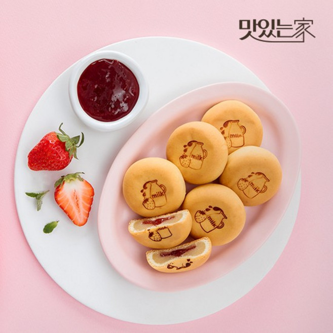 화과방 목장우유로 만든 우유앙빵 딸기 9개입 1+1 / 만주 우유앙금 간식, 우유앙빵딸기 9개입x2박스