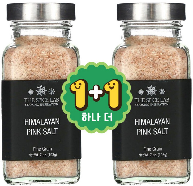 [1+1] 스파이스랩 The Spice Lab 히말라야 핑크 소금 가는 소금 198g / 해외직구 미국정품, 2개