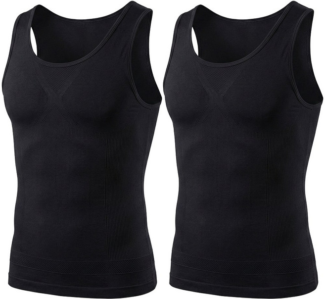 피그파이터 남성 보정속옷 압박 나시 2P 세트