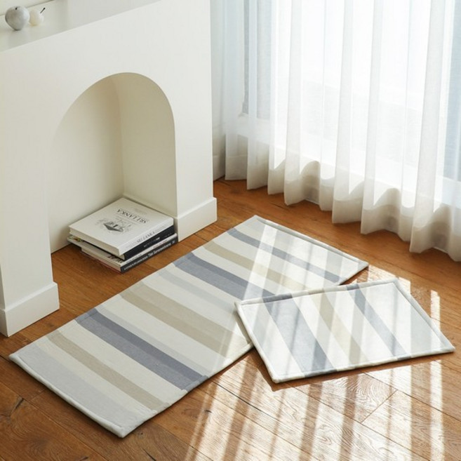 오가닉코튼 발매트 겸 주방매트 그레이레오파드 2 size, 발매트 패턴 A