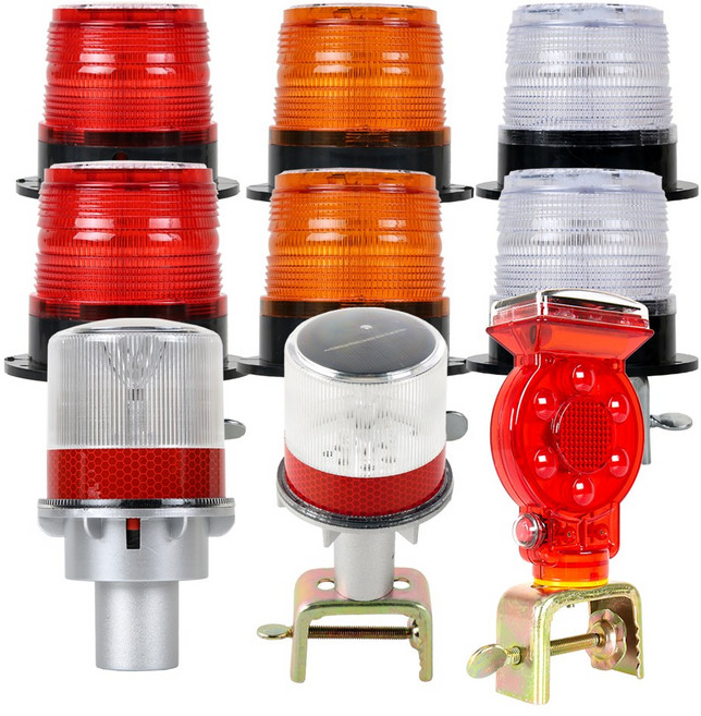 태양광 경광등 12종 LED 클램프 자석 부착형 경고등, 06)SLM57옐로우, 1개